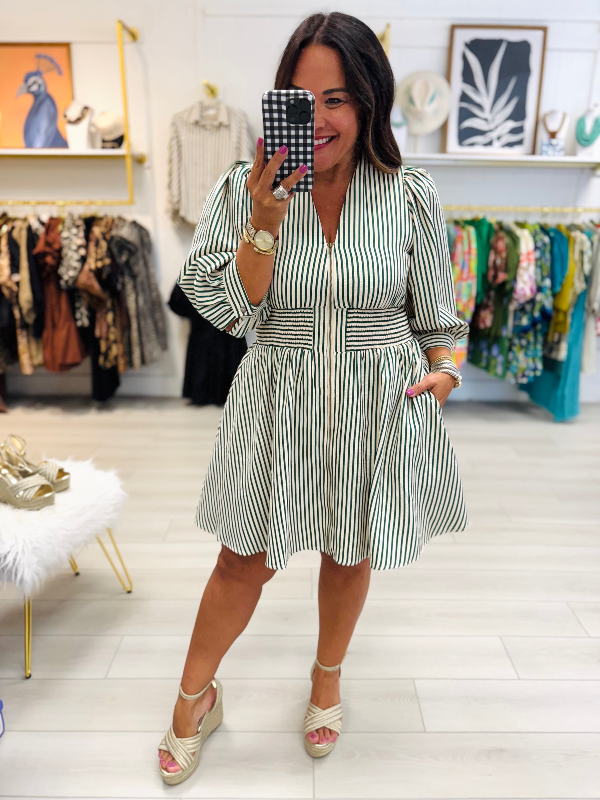 Stacey Striped Short Dress (3 Options)