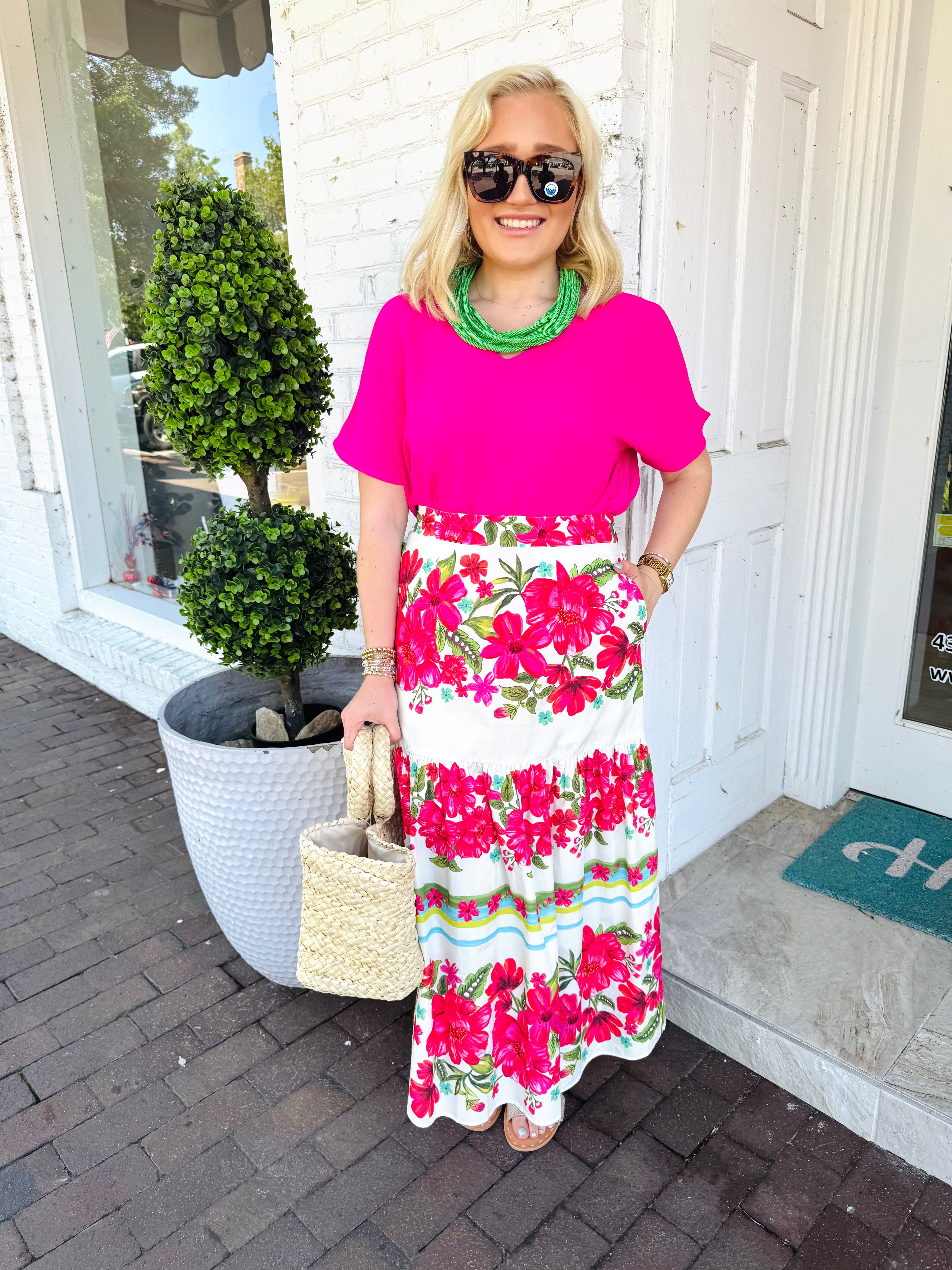 Ada Skirt in Summer Blooms | MAUDE