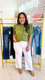Olivia HR Wide Leg Optic White Denim by Vervet