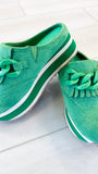 Bess Green Slip On Sneaker