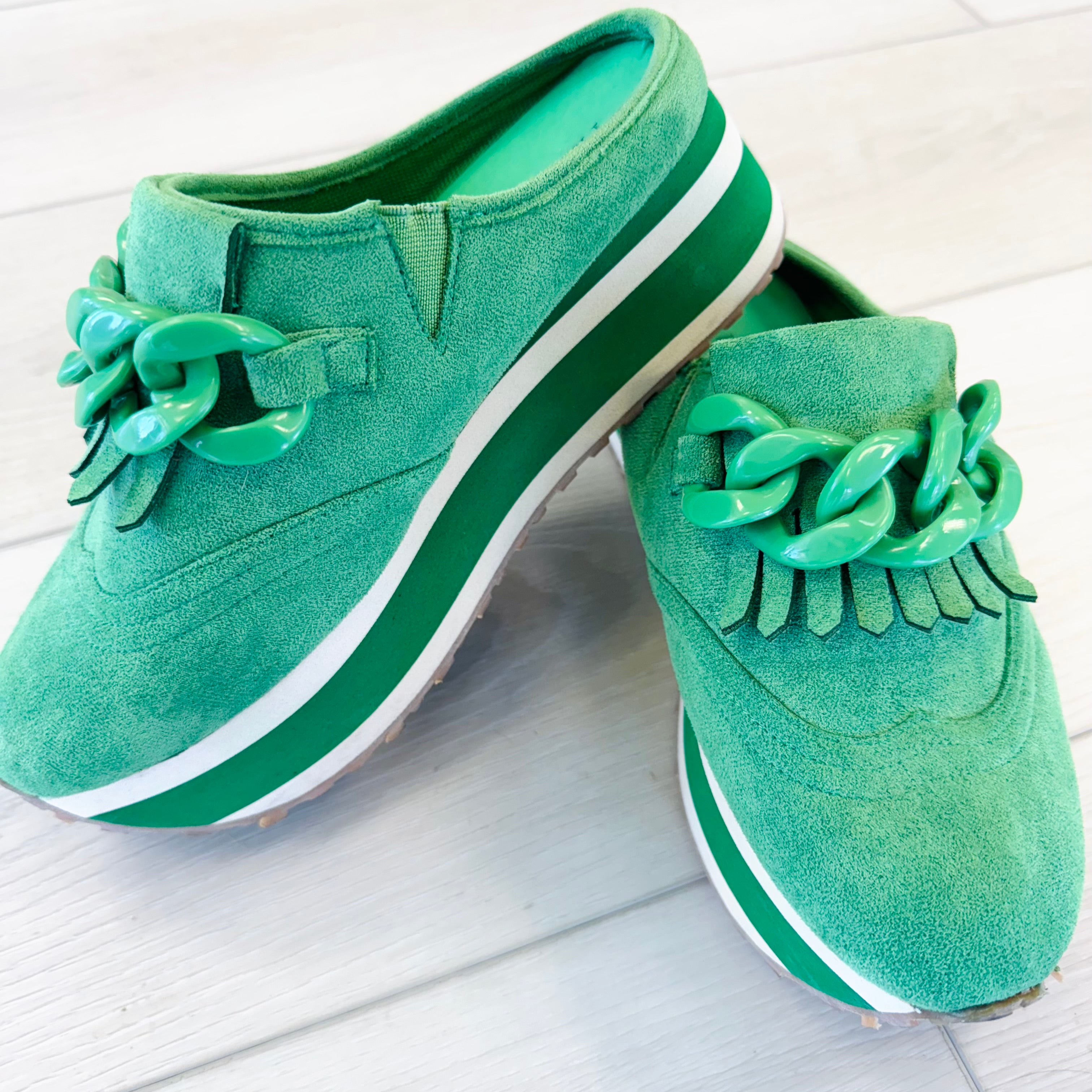 Bess Green Slip On Sneaker