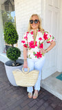 Raya Top in Summer Blooms | MAUDE