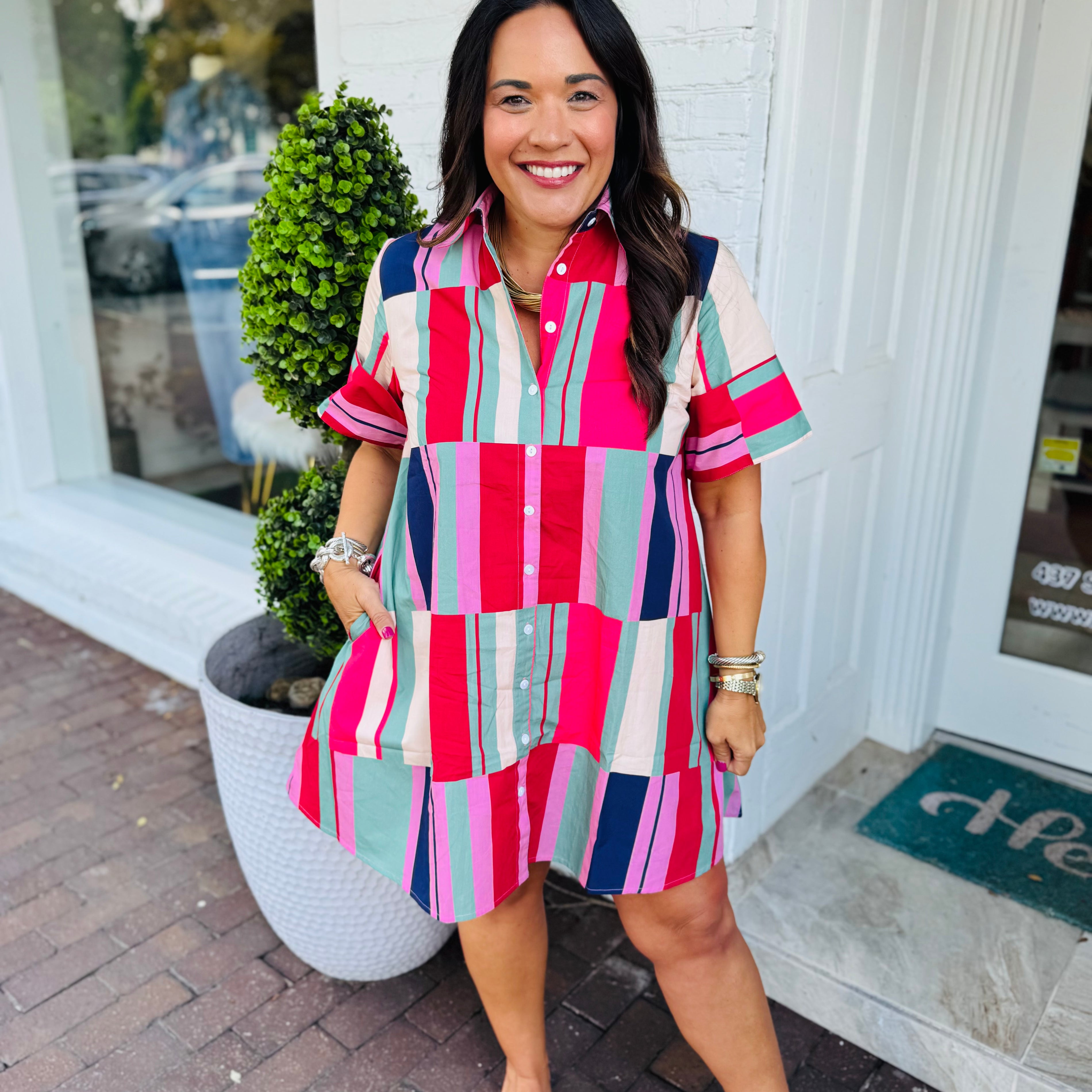 Dock Dress Woodland Stripes | LIVRO