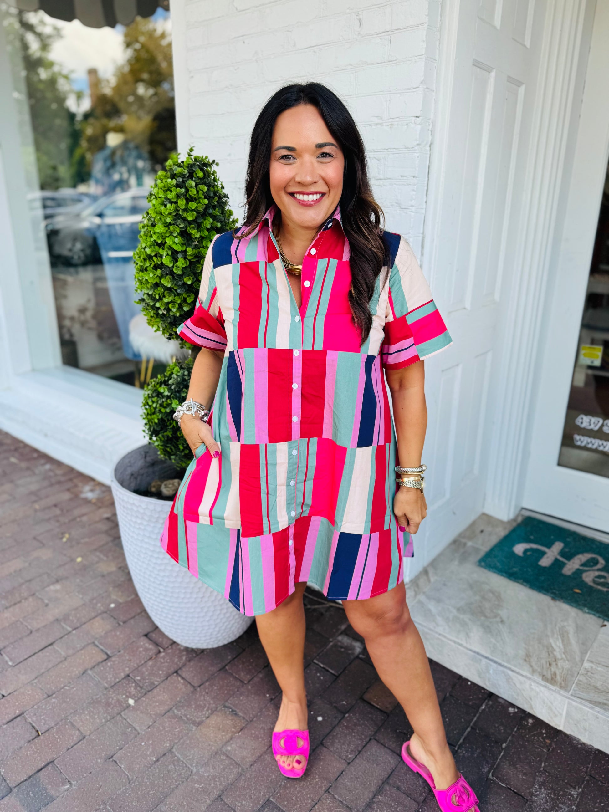 Dock Dress Woodland Stripes | LIVRO