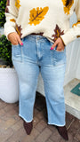 Holly High Rise Crop Denim |Vervet