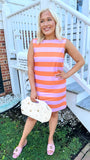 Stripe Sleeveless Bow Shift Dress | KARLIE
