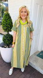 Gibbons Dress in Chartreuse Stripes | LIVRO