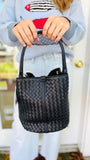 Woven Bucket Bag w/Satchel