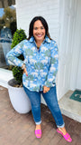 Rome Shirt in Little Blue Cheetahs | DIZZY LIZZIE
