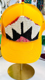 ORIJINAL Trucker Hat in Gold - White/Black/Pink Patch