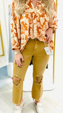 Army Khaki High Rise Crop Flare by Vervet