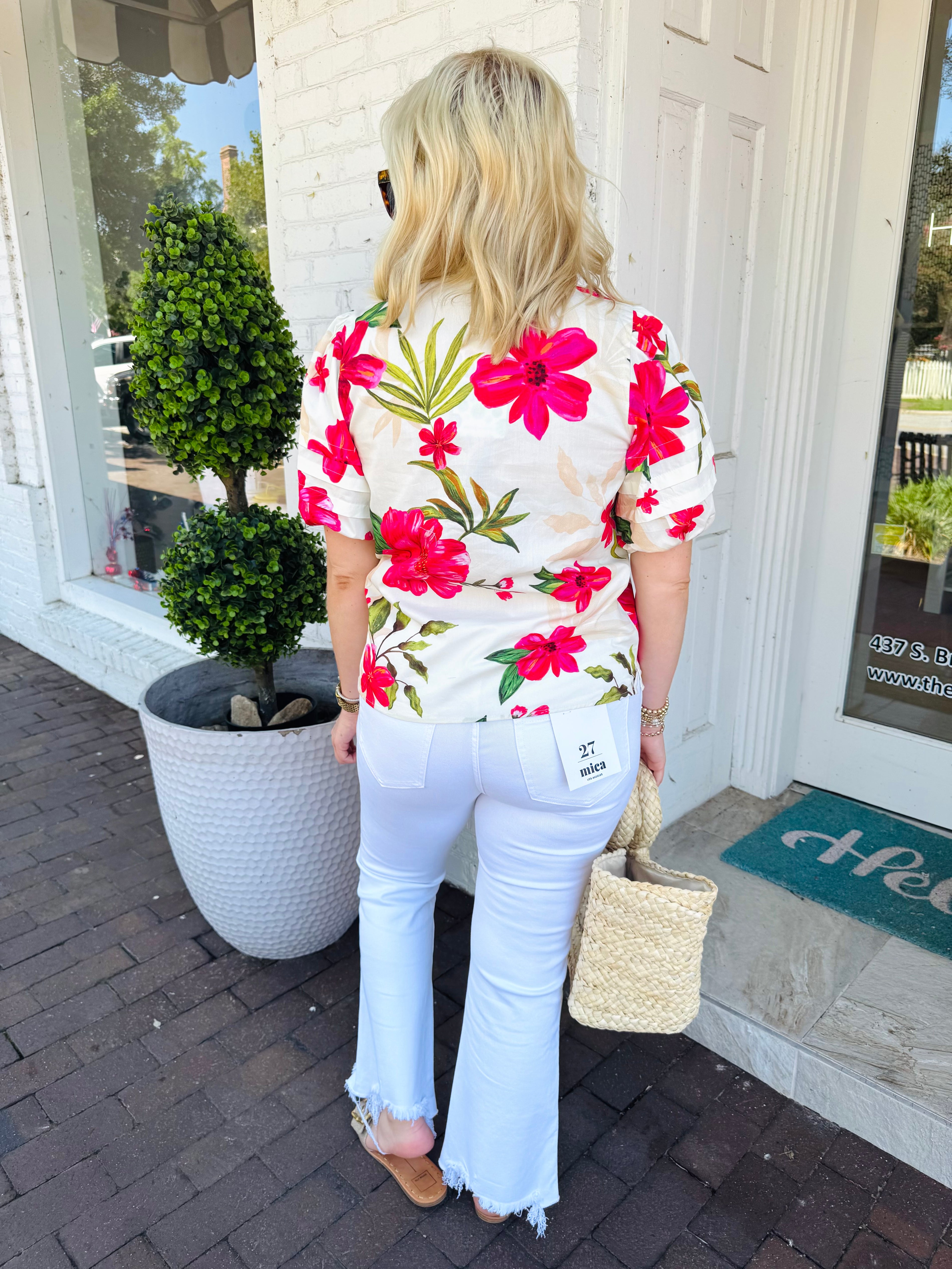 Raya Top in Summer Blooms | MAUDE