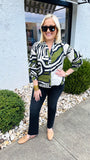 Elsa Top in Olive Zebra | MAUDE