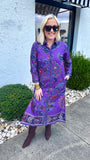 Eliza Dress in Purple Sparkle | MAUDE