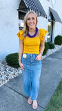 Touch of Ruffle Ribbed Top (2 Colors)