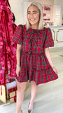 Noelle Tartan Bow Dress