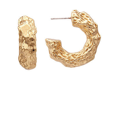 Textured Gold Hoops
