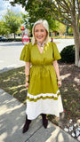 Avocado Stripes Dress