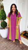 Gibbons Dress Wildberry Stripes|LIVRO