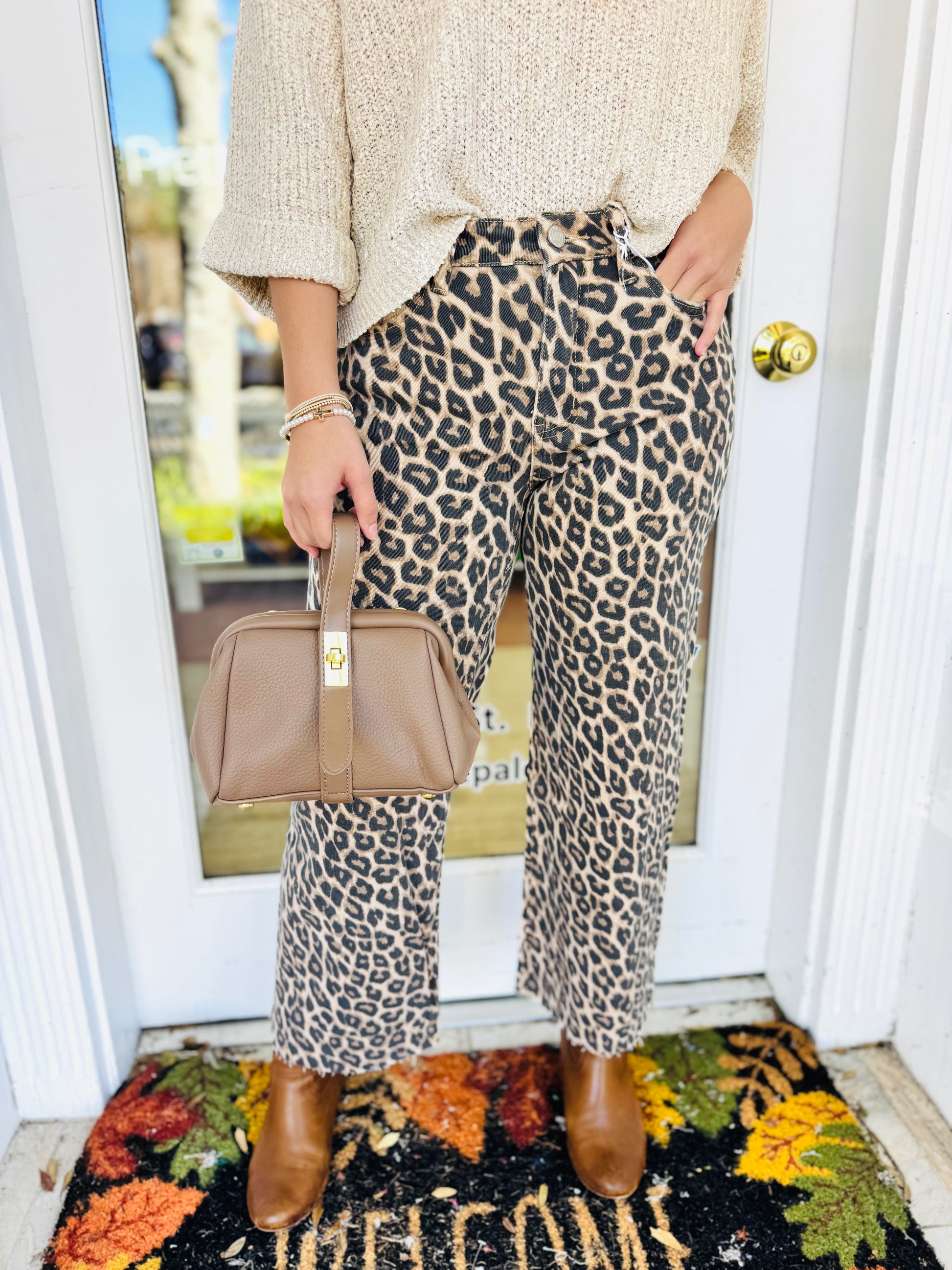 Olivia HR Wide Leg in Leopard by Vervet