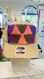 ORIJINAL Trucker Hat in Tan - Brown/Purple/Pink