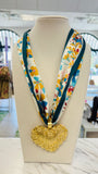 Fall Flower Scarf Necklace
