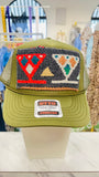 ORIJINAL Trucker Hat in Olive - Grey/Red/Blue