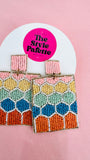 Pastel Honeycomb Earrings