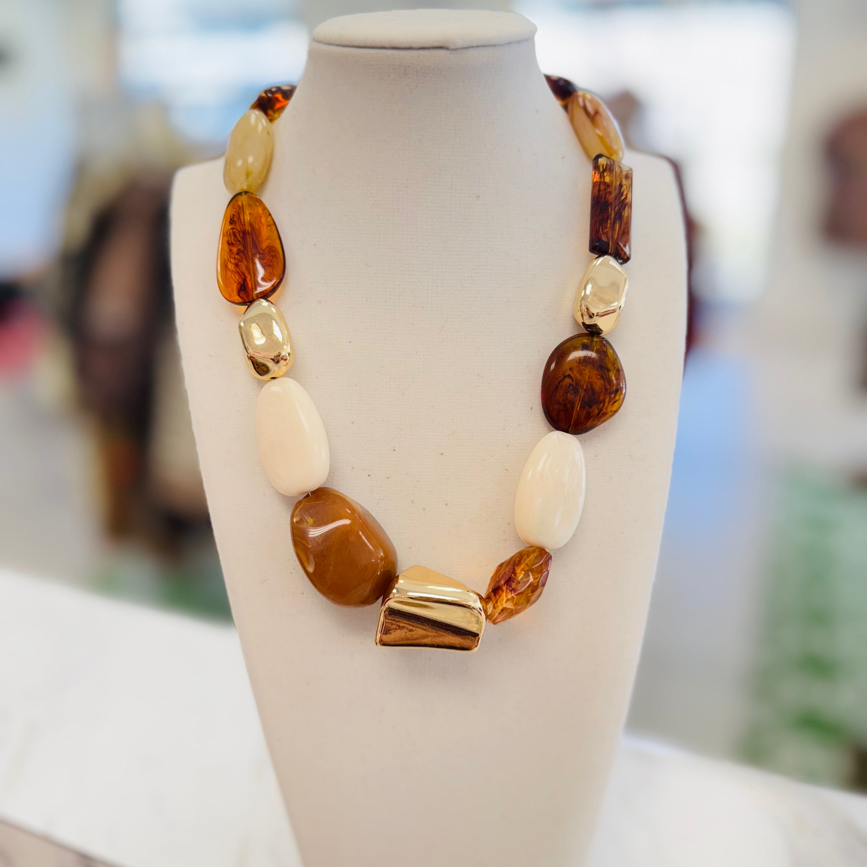 Neutral Statement Necklace