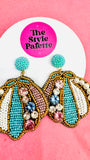Colorful Clam Earrings
