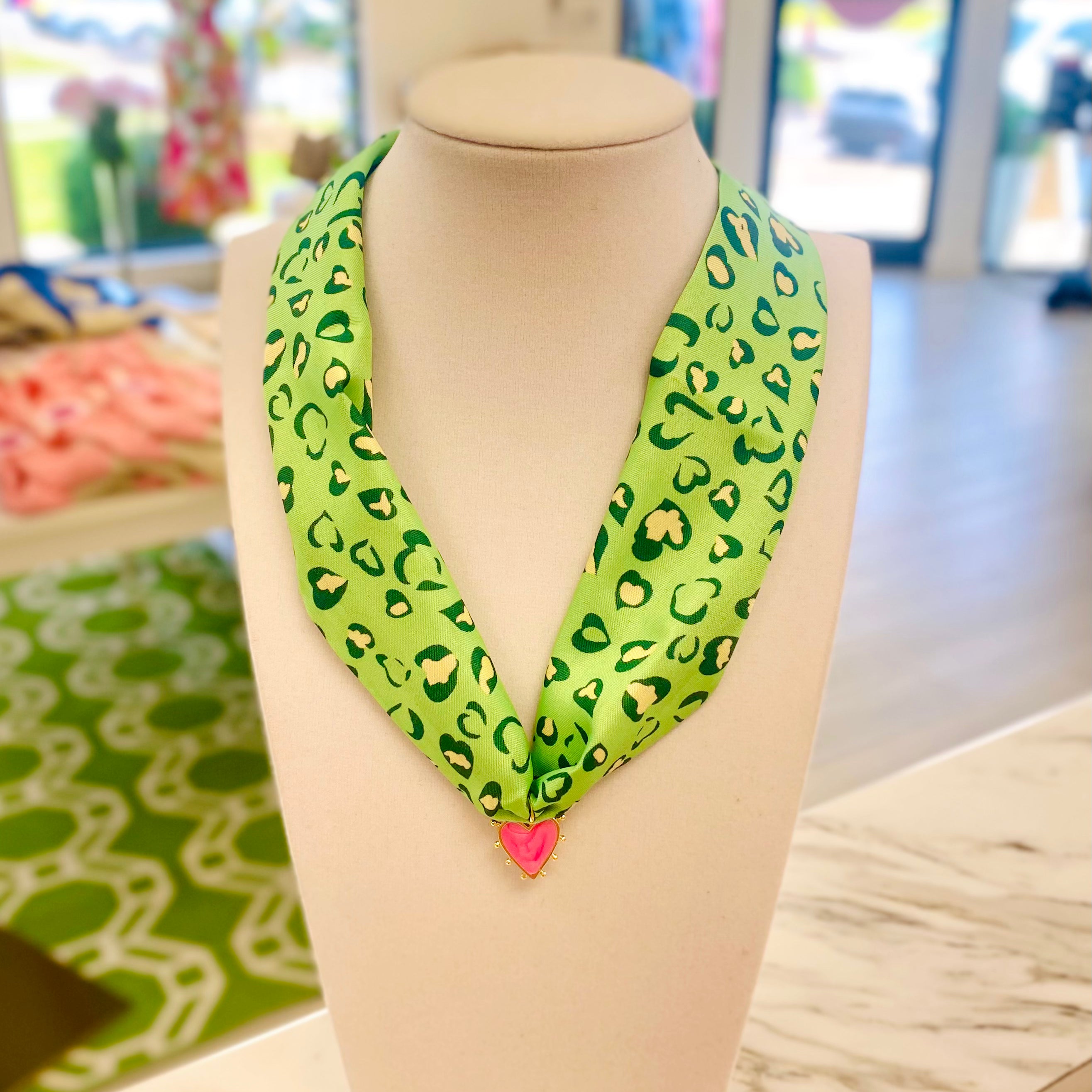 Cheetah Rocks Scarf Necklace