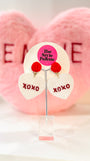 XOXO Earrings - Red & White