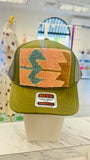 ORIJINAL Trucker Hat in Olive - Pink/Blue/Brown