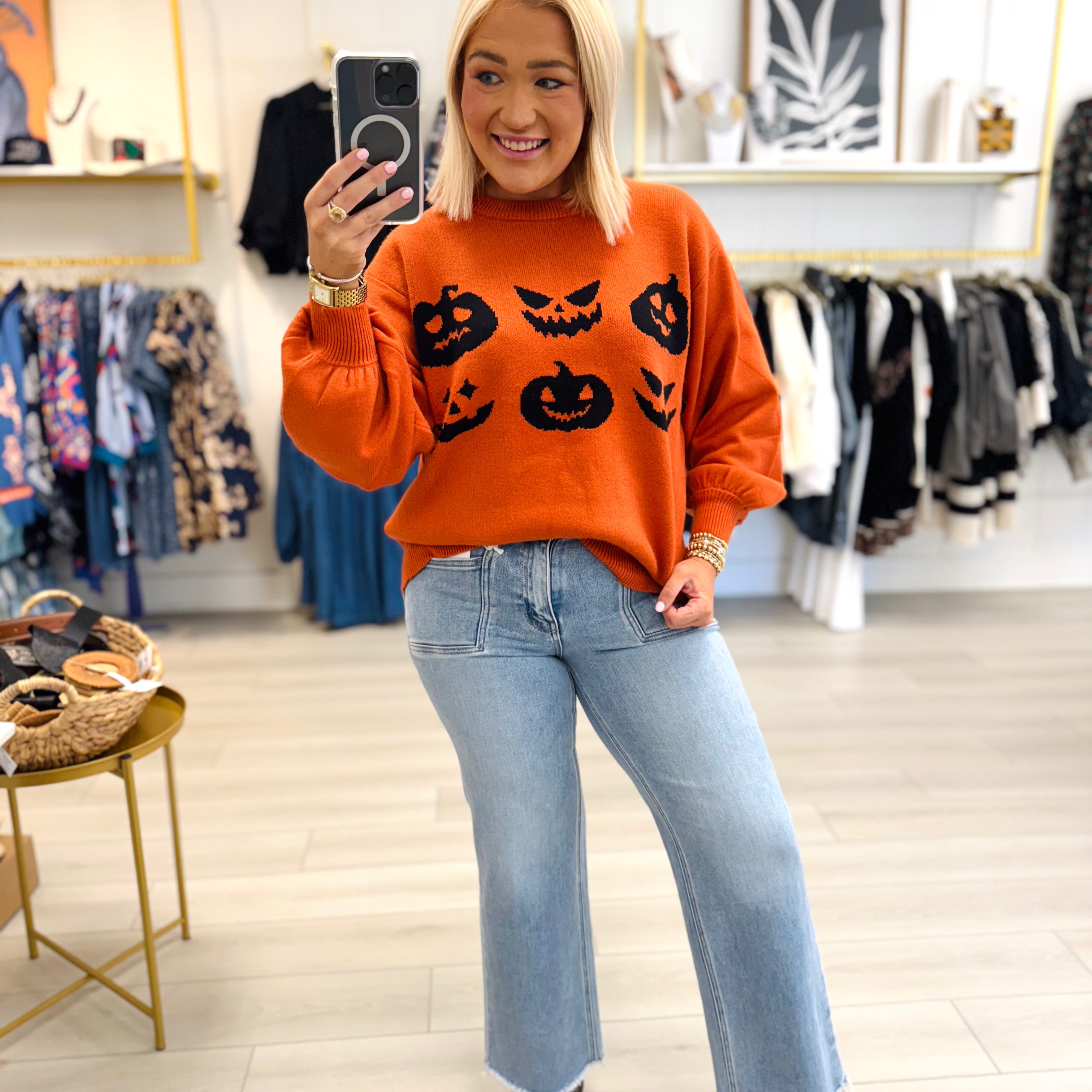 Split Mood Pumpkins Sweater