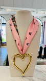 Pretty in Pink Scarf Necklace