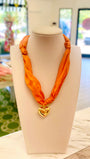 Orangeade Scarf Necklace
