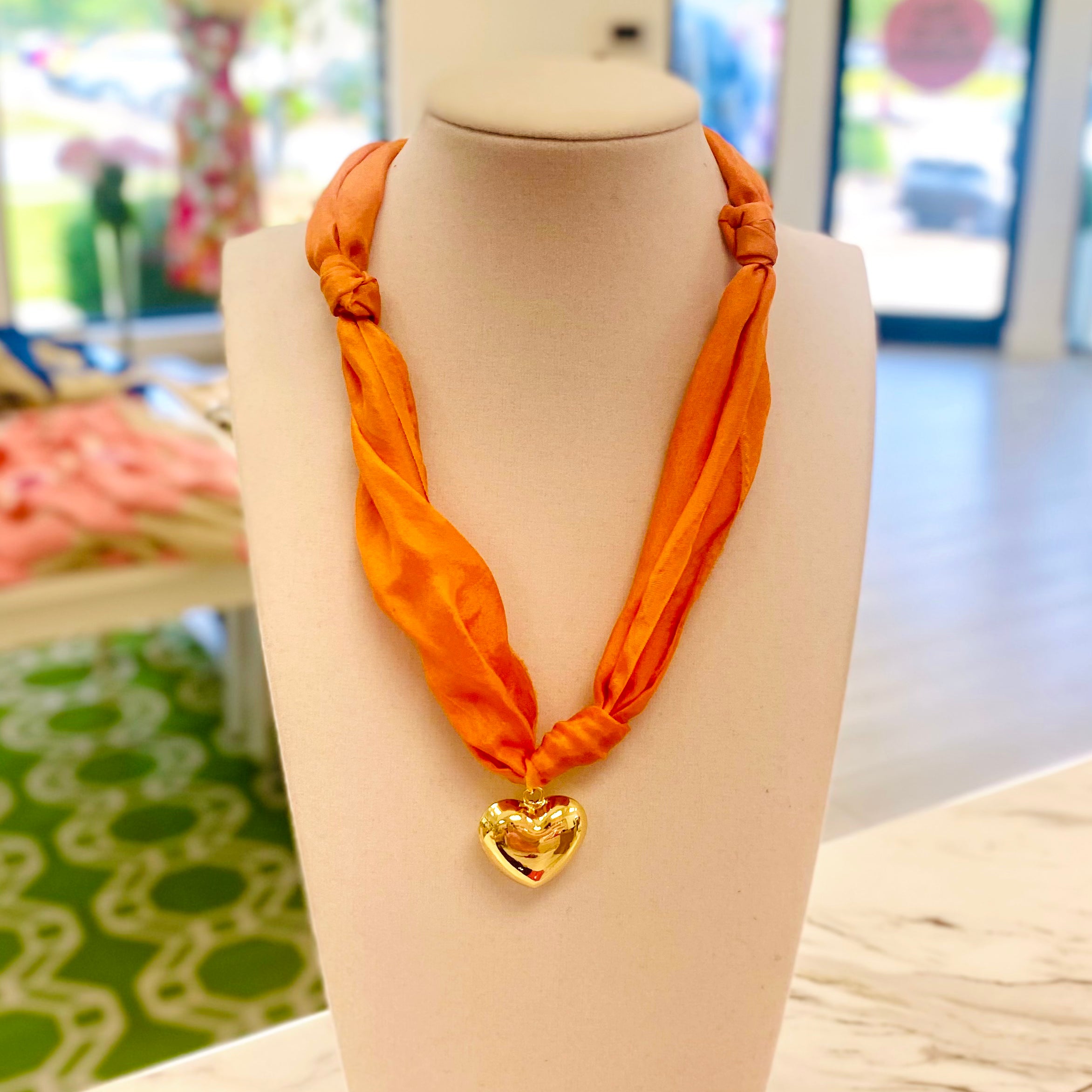 Orangeade Scarf Necklace