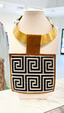 ORIJINAL Brass Pendant Necklace - White/Black
