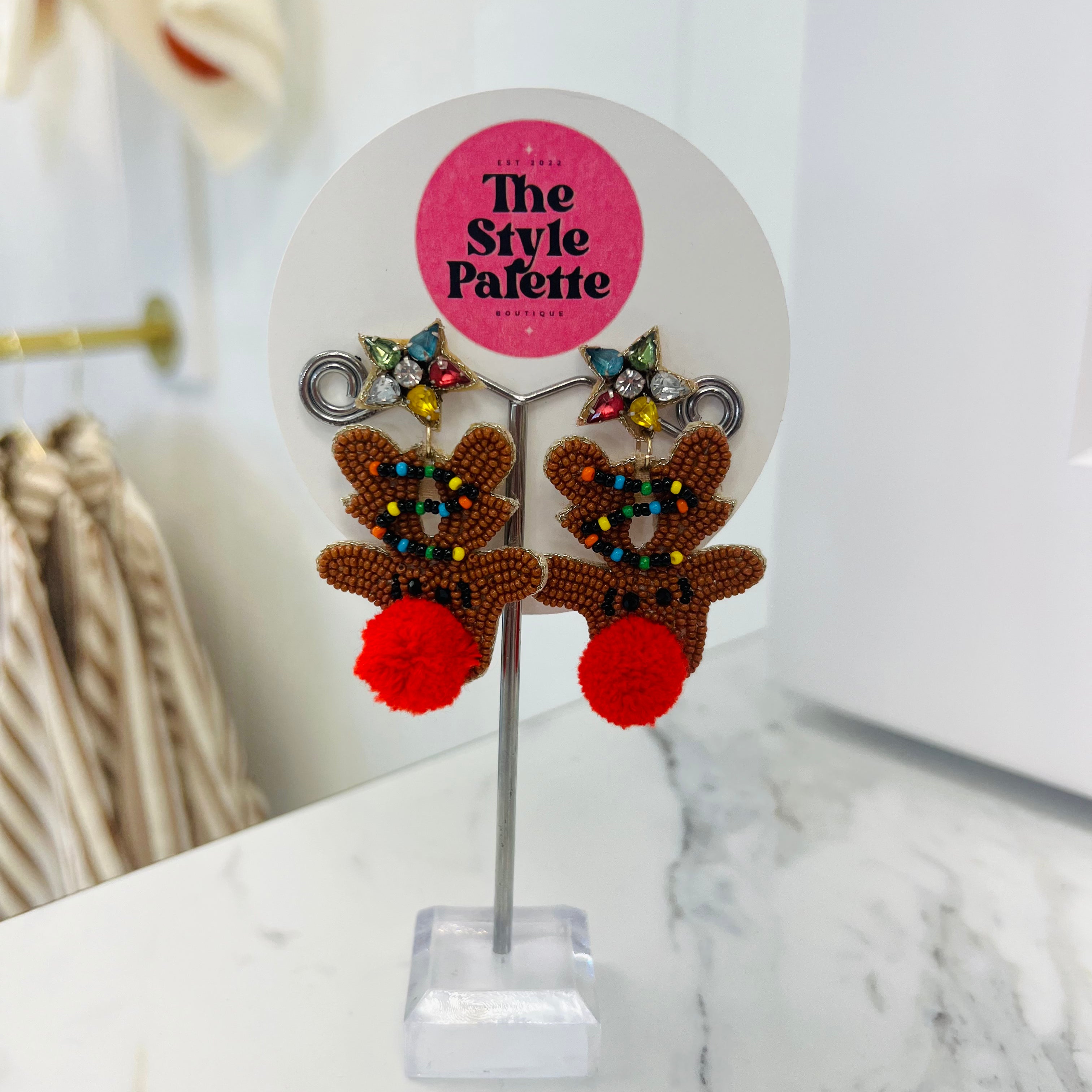 Rudolph Beaded Earrings