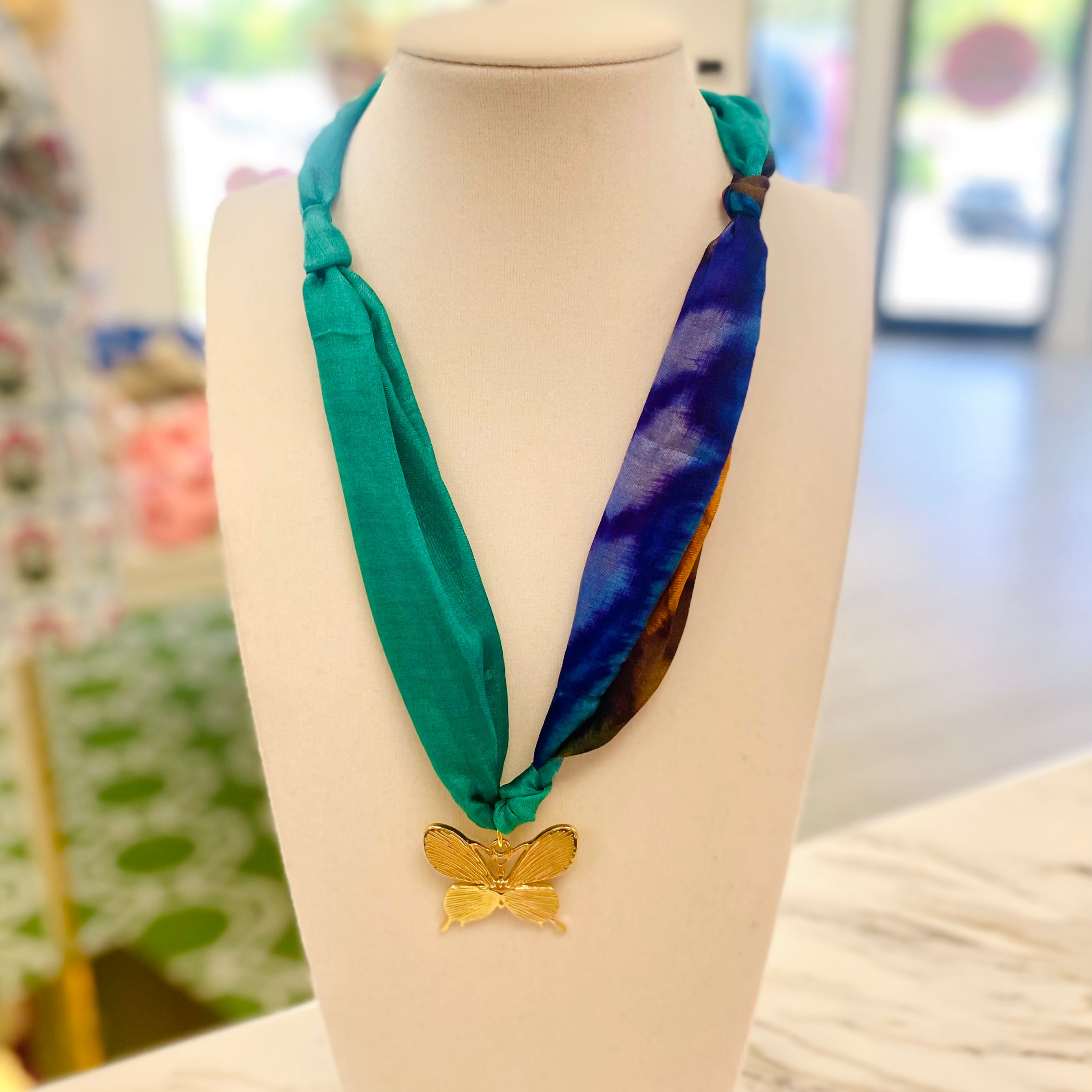 Butterfly Fly Away Scarf Necklace
