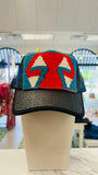 ORIJINAL Straw Trucker Hat in Black - Red/White/Blue