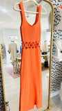 Crochet Cabana Dress in Orange