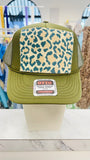 ORIJINAL Trucker Hat in Olive - Blue Leopard