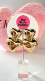 Puffy Double Heart Earrings