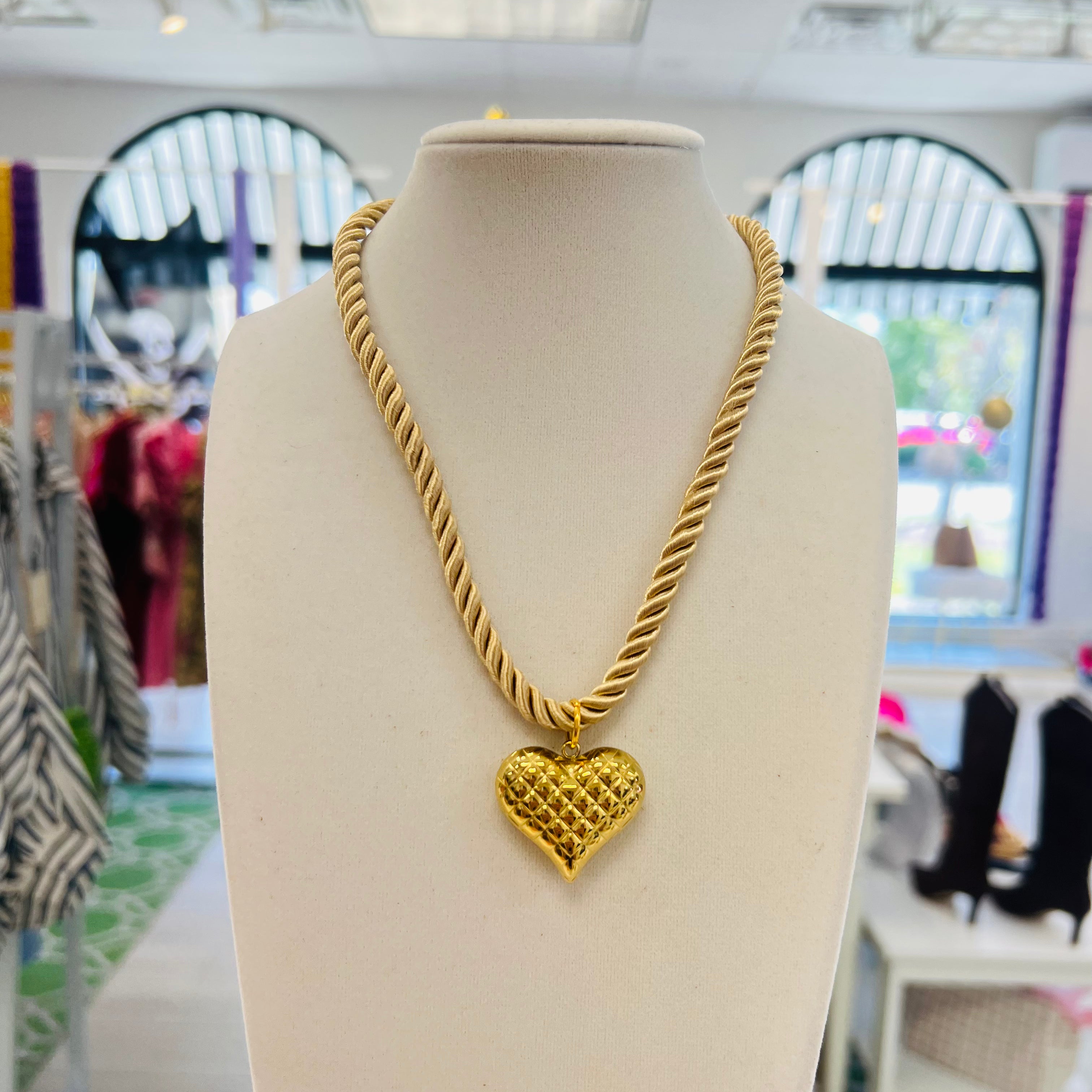 Heart of Gold Rope Necklace