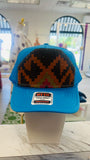 ORIJINAL Trucker Hat in Blue- Brown/Orange/Pink