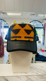 ORIJINAL Straw Trucker Hat in Black - Orange/Black