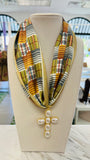 Perri Plaid Scarf Necklace