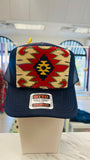 ORIJINAL Trucker Hat in Navy - Cream/Red/Navy