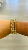 Polished Rose Gold Bead Bracelet Stack